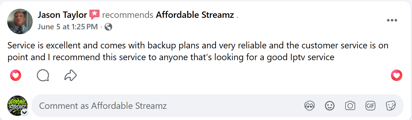 Customer review of Affordable Streamz